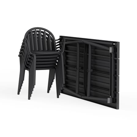 Fred's Rectangular table metal black / 170 x 90 cm - 6 people - Fatboy