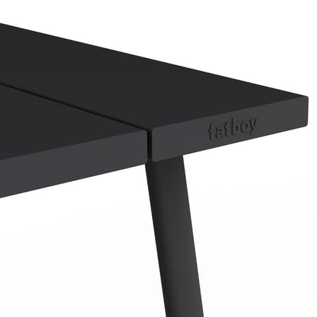 Fred's Rectangular table metal black / 170 x 90 cm - 6 people - Fatboy