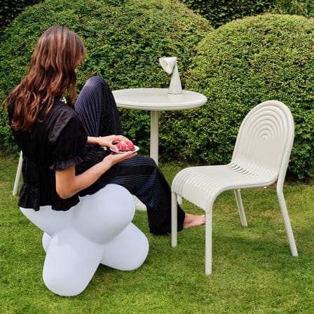 Groove Round table metal beige / Ø 70 cm - Tom Dixon