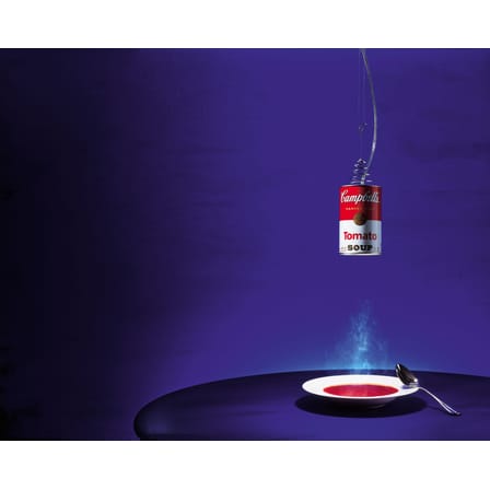 Sospensione Canned Light metallo bianco rosso / HAGEN SCZECH, 2003 - Ingo Maurer
