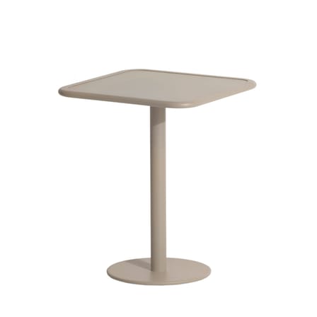 Table carrée Week-end Bistrot métal beige / 60 x 60 cm - Aluminium - Petite Friture