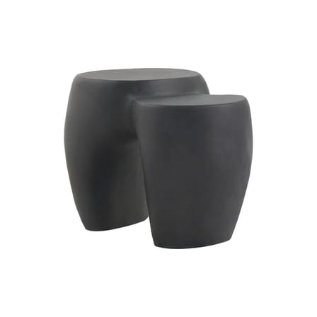 Table d'appoint Dune Small céramique gris / 60 x 43.5 x H 45 cm - Mogg