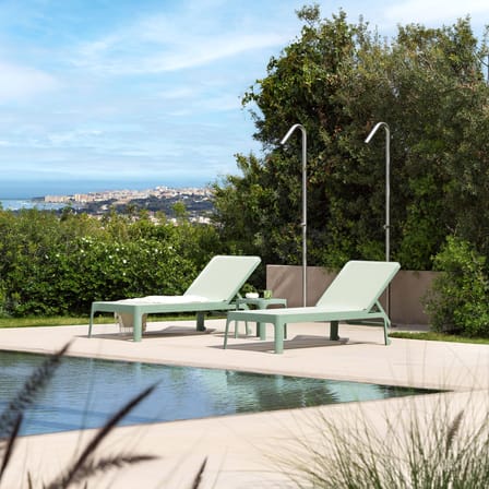 Table d'appoint Net beige / 40 x 40 x H 40 cm - NARDI