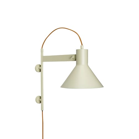 Applique avec prise Studio métal vert / Orientable - HÜBSCH