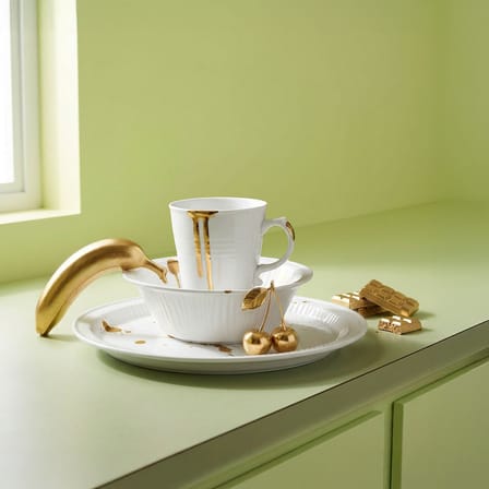 Assiette Estetico Quotidiano Anniversary céramique blanc / Ø 28 cm - Seletti