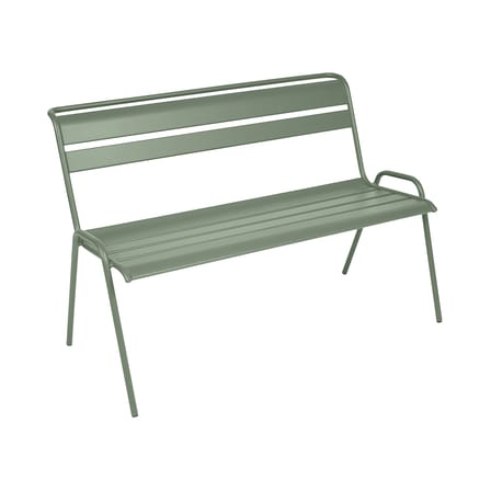 Banc avec dossier Monceau métal vert / 2 à 3 places - L 116 cm - Fermob