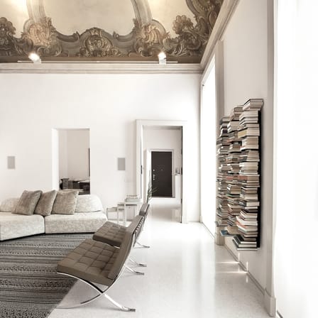 Bibliothèque murale Ptolomeo Wall métal blanc / H 155 cm - Opinion Ciatti