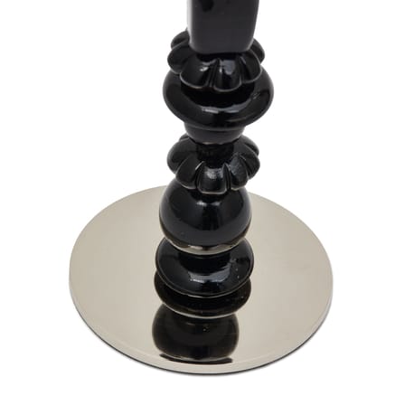 Bougeoir Perles verre noir / Small - H 34 cm - Pols Potten