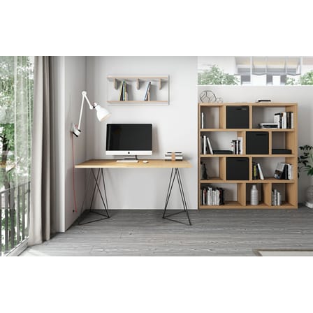 Bureau Oscar bois naturel / L 140 x P 75 cm - Chêne - POP UP HOME