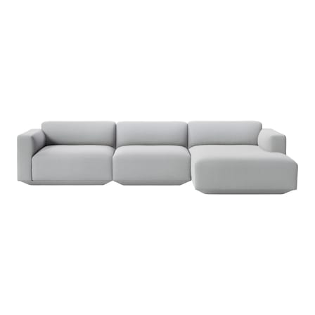 Canapé d'angle Develius F tissu gris / 4 places - L 309 cm / Dormeuse droite - &tradition