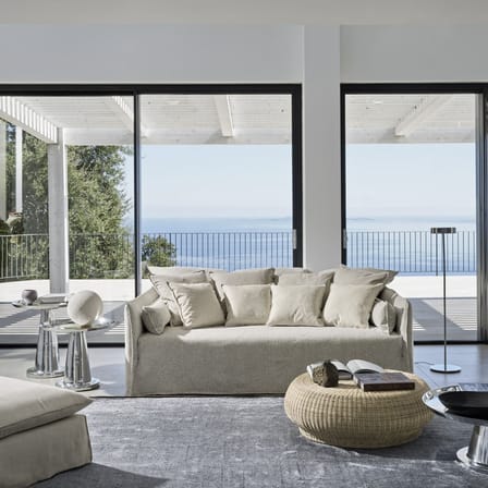 Canapé convertible Ghost 13 tissu blanc / L 180 cm - Gervasoni