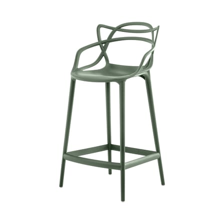 Chaise de bar Masters vert / H 65 cm - Kartell