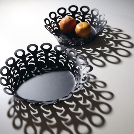 Corbeille Vimini métal noir Small / Ø 22 cm - Alessi