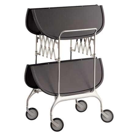 Desserte Gastone plastique noir / Pliable - 68 x 62 cm - Kartell