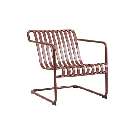 Fauteuil bas Palissade Cantilever Lounge métal rouge - Hay