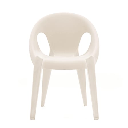 Fauteuil empilable Bell plastique blanc / Polypropylène recyclé (éco-conçu) - Konstantin Grcic, 2020 - Magis