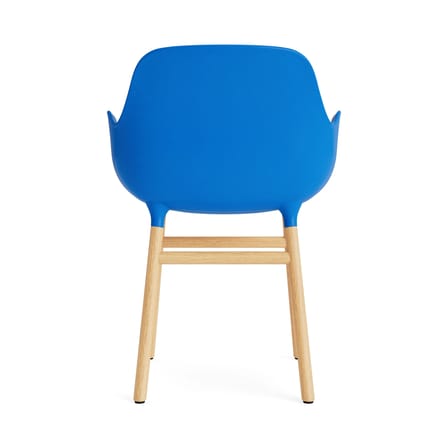 Fauteuil Form plastique bleu / Pieds chêne - Normann Copenhagen