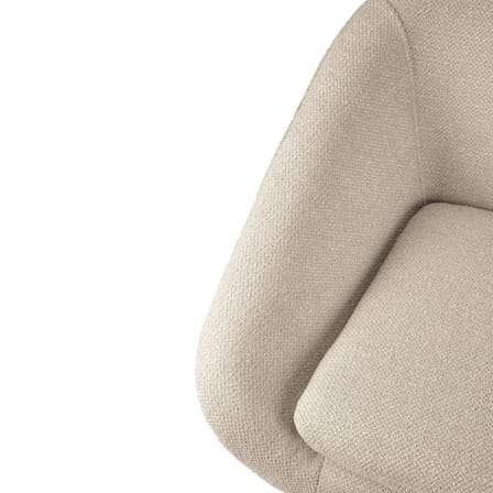 Fauteuil rembourré Barrow tissu blanc beige - Ethnicraft