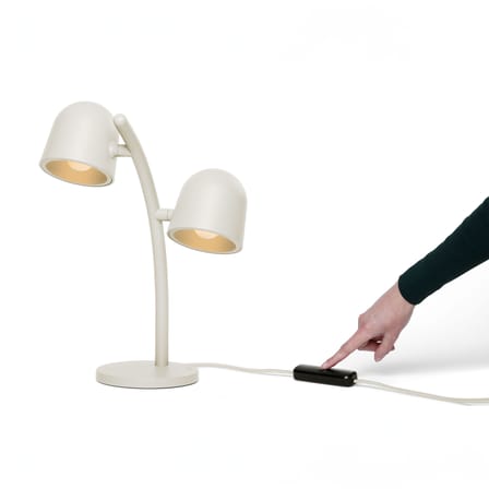 Lampe de table Little Lebow métal blanc / 2 spots orientable - Fatboy