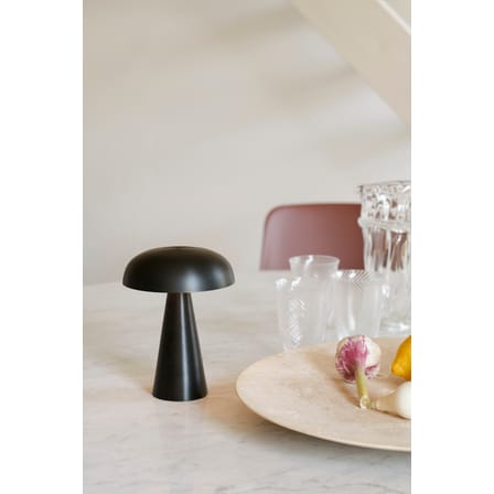 Lampe sans fil rechargeable Como SC53 LED métal noir / H 21 cm - &tradition