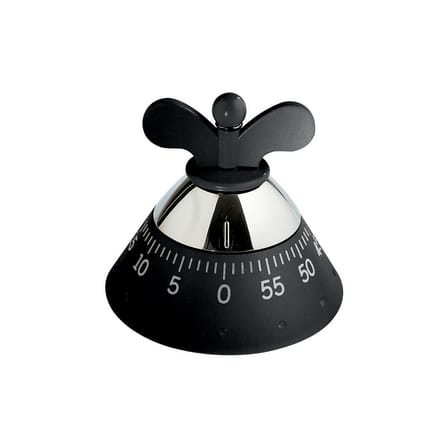 Minuteur  métal plastique noir - Alessi