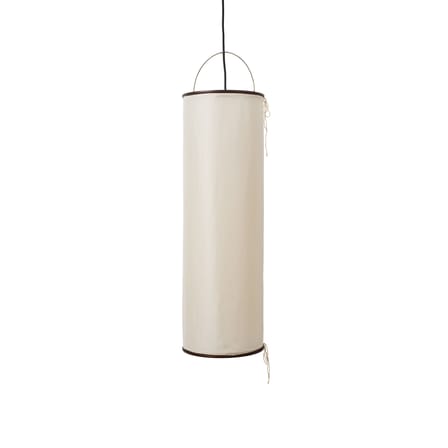 Silk Lantern Pendant textile beige / Natural silk - H 70 cm - Gubi