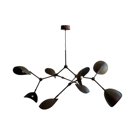 Stingray Pendant metal marble silver black / Articulated - 152 x 121 cm - 101 COPENHAGEN