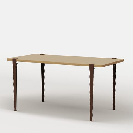Pied avec fixation étau Vague by Uchronia / H 75 cm - Pour créer table & bureau - TIPTOE