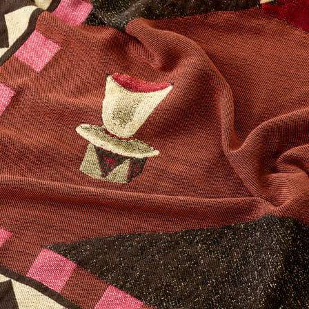 Plaid Momento JH46 tissu rouge / 180 x 130 cm - &tradition