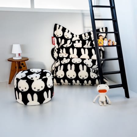 Pouf enfant Point x Miffy t/ Tissu duveteux - Ø 50 cm - Fatboy