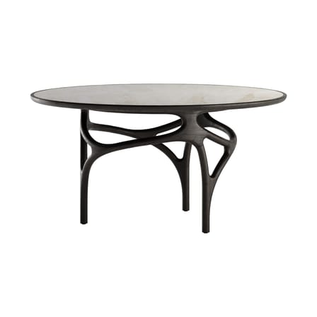 Cena INDOOR Round table stone beige / Ø 150 cm (8 people) - Quartzite Tray - MORPHO