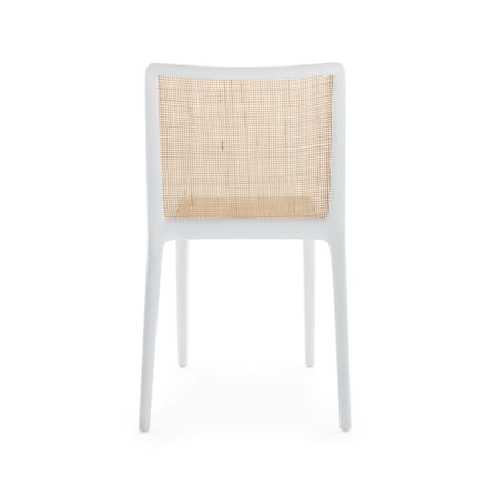 Sedia impilabile Belvedere Vienna fibre bianco / INDOOR - Intreccio di Rattan - Kartell