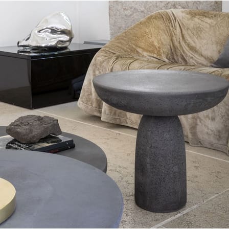 Table d'appoint Olo Concrete / Ø 50 x H 47 cm - Béton ciré - Mogg