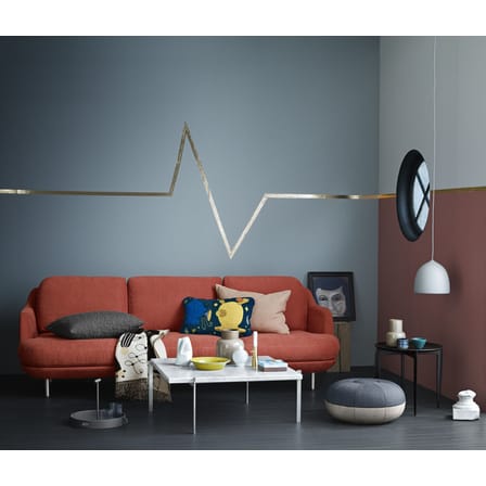 Table d'appoint Tray Small bois noir / Réédition 1958 - Plateau amovible Ø 45 cm - Fritz Hansen