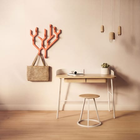 Tabouret Gustave métal blanc - Hartô