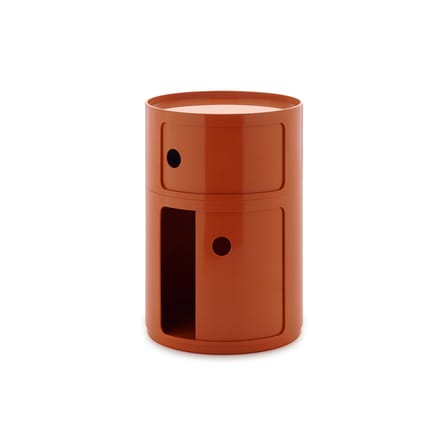 Ablage Componibili New Big plastikmaterial orange / 2 Schubladen - Ø 42 x H 61,5 cm - Kartell