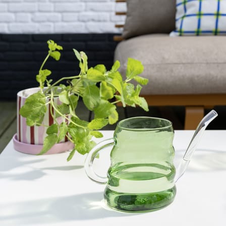 Arrosoir Swell verre vert / 0,8 L - & klevering