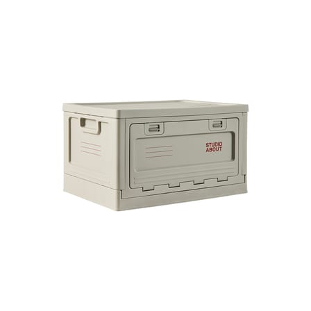 Boîte Box Large plastique gris / 50 x 35,5 x H 29 cm - Empilable - STUDIO ABOUT