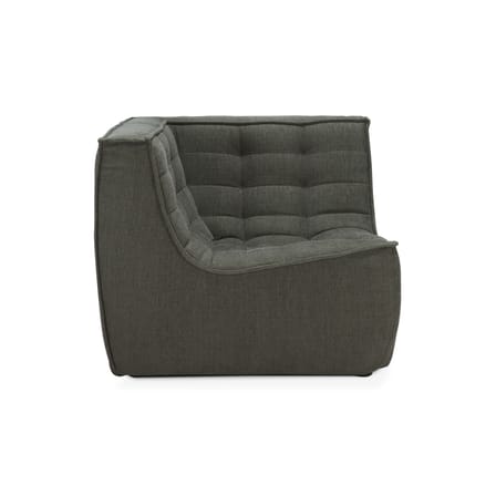 Canapé modulable N701 tissu vert / Module d'angle carré 90° - Ethnicraft