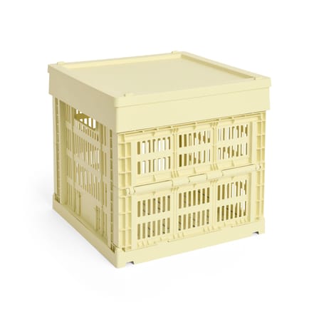 Couvercle  plastique jaune / Pour panier Colour Crate Medium Square & Cube 30 x 30 cm - Hay
