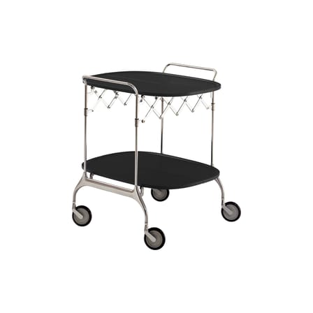 Desserte Gastone plastique noir / Pliable - 68 x 62 cm - Kartell