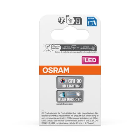 Spot PAR16 Dimmable GU10 LED Bulb glass transparent / 4.7W (= 50W) - Warm white - Osram
