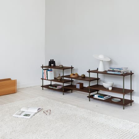 Étagère Shelving System – s.65.2.A bois marron / L 162 x H 65 x Prof. 35 cm - MOEBE