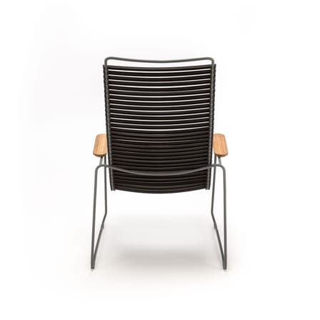 Fauteuil bas Click Lounge plastique vert / Dossier haut - Houe