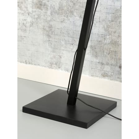 Lampada a stelo Kalimantan nero legno naturale / Bambù - H 176 cm / Ø 60 cm - GOOD&MOJO