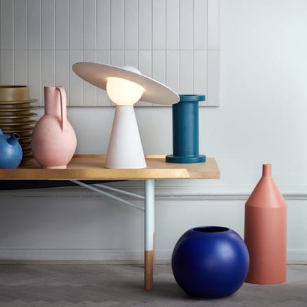 Lampada da tavolo Ceramic ceramica bianco / Regolabile - MOEBE