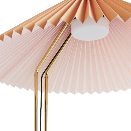 Lampadaire Matin tissu orange / Ø 50 x H 129 cm - Hay