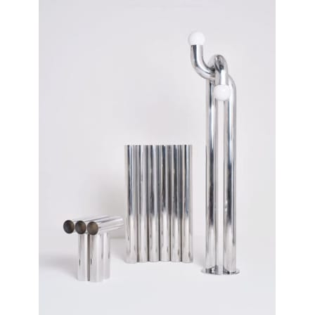 Lampadaire Modulation gris argent métal / H 185 cm - Aluminium - Axel Chay