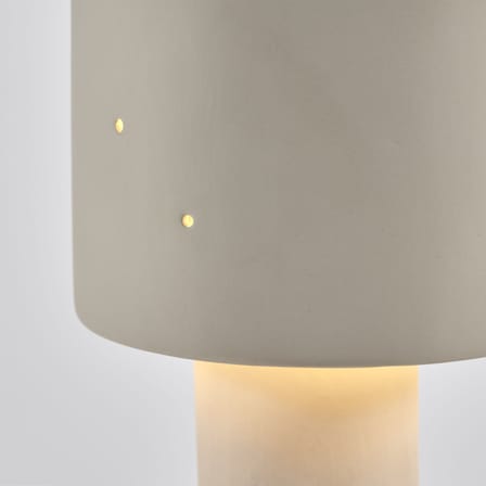Lampe de table Clara 01 céramique blanc beige / Grès - Ø 12 x H 39 cm - Serax
