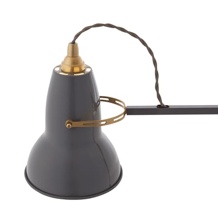 Lampe de table Original 1227 métal gris / Laiton - Réédition 1930' - Anglepoise